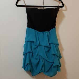 Strapless mini dress